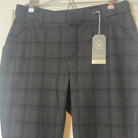 Wit & Wisdom Absolution Knit Trousers Black and Charcoal Gray Size 14W - Picture 1 of 16
